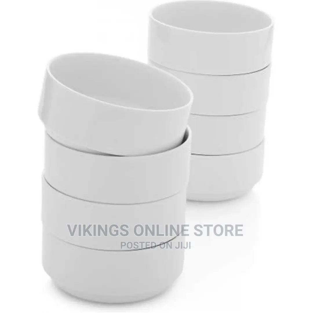 6 PCS of Sauce Food, Soup Cereal Serving Bowls – White