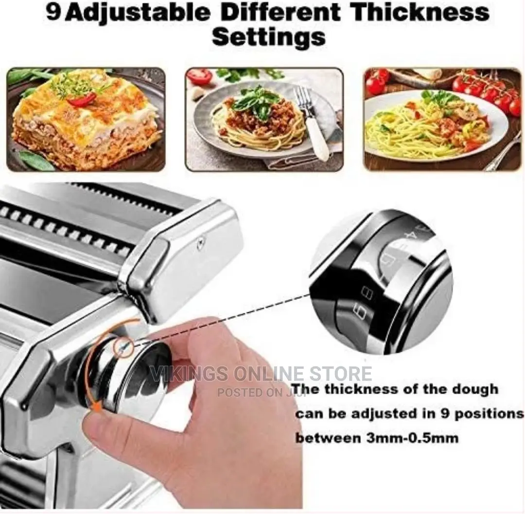 Pasta Maker Roller Machine, Manual Spaghetti, Noodles Maker