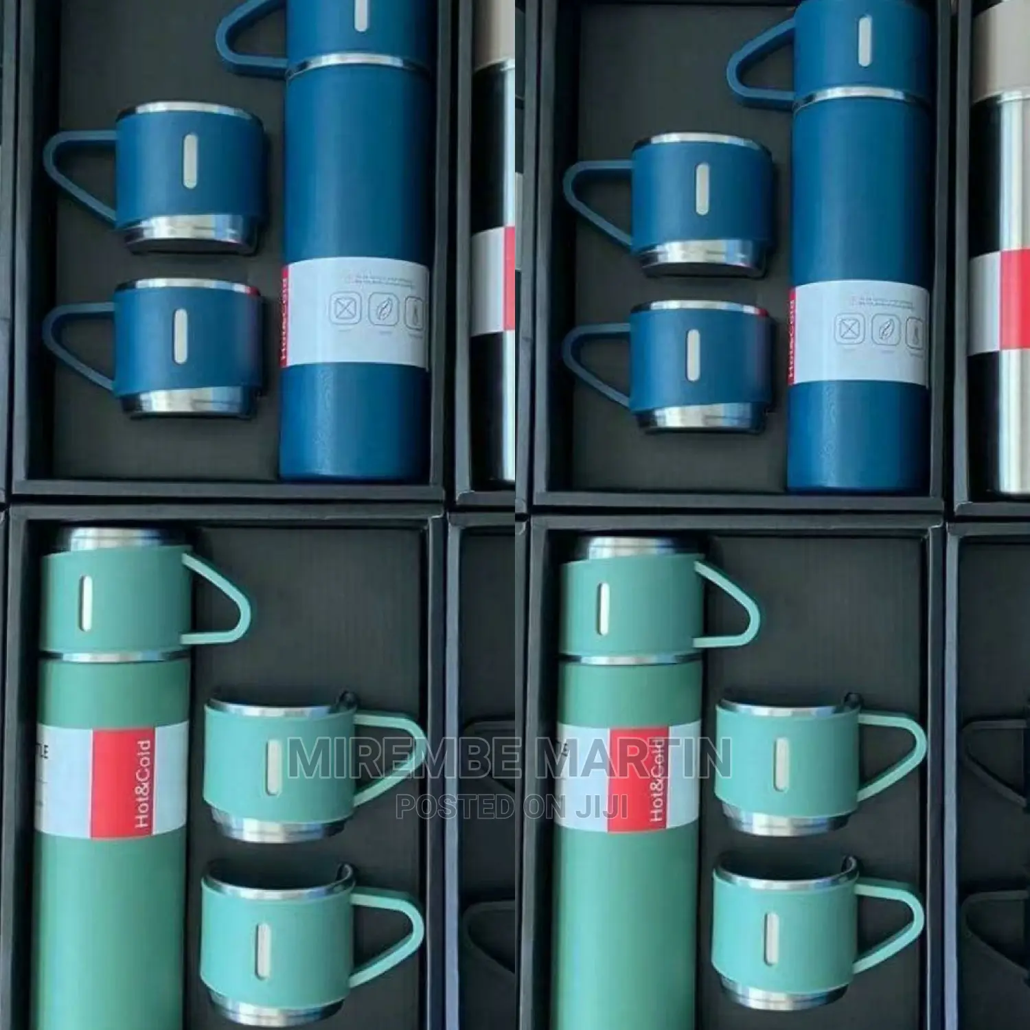 Travel Vaccum Flask With 2 Cups