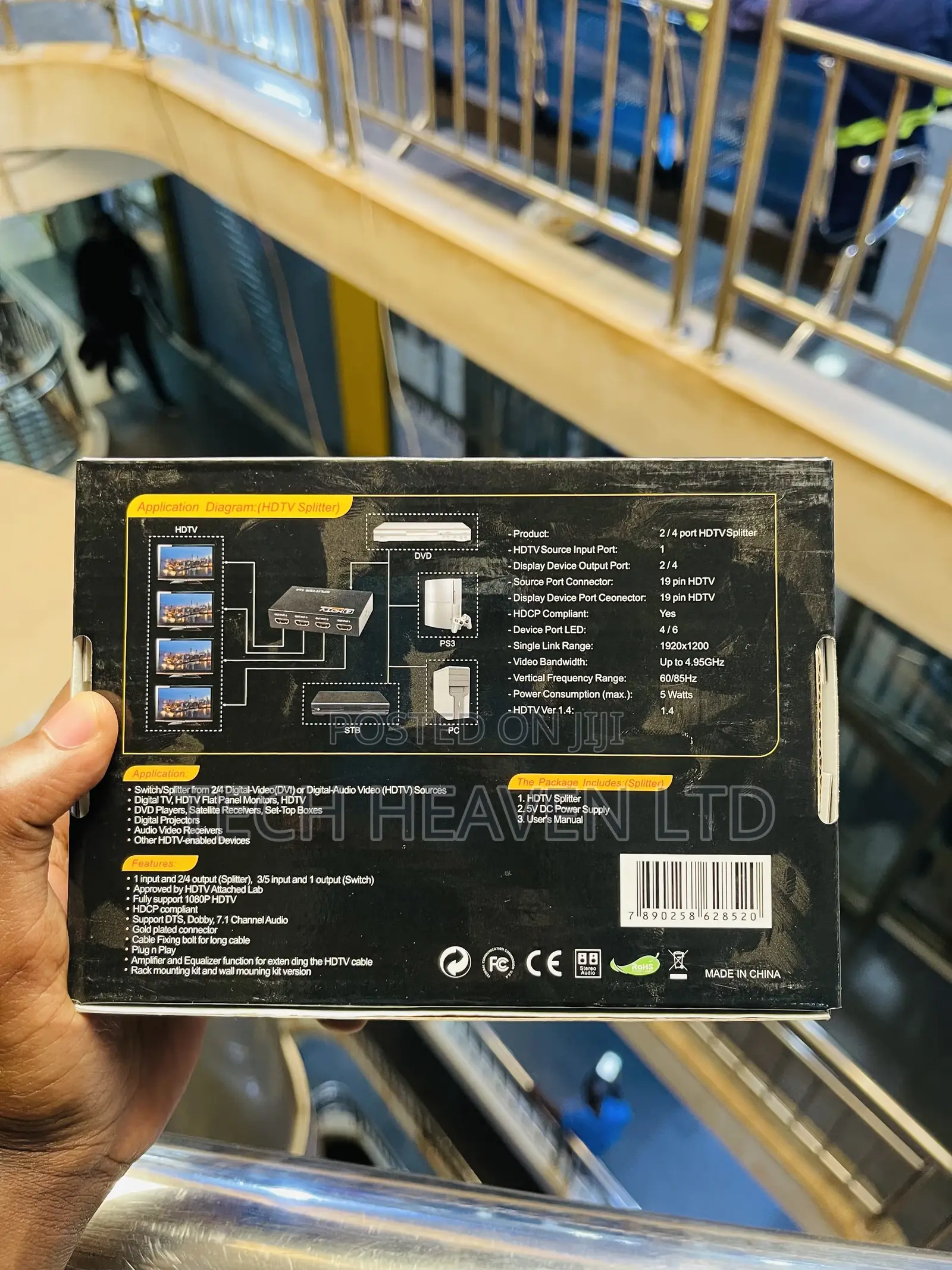 1x4 Portable HDMI Splitter