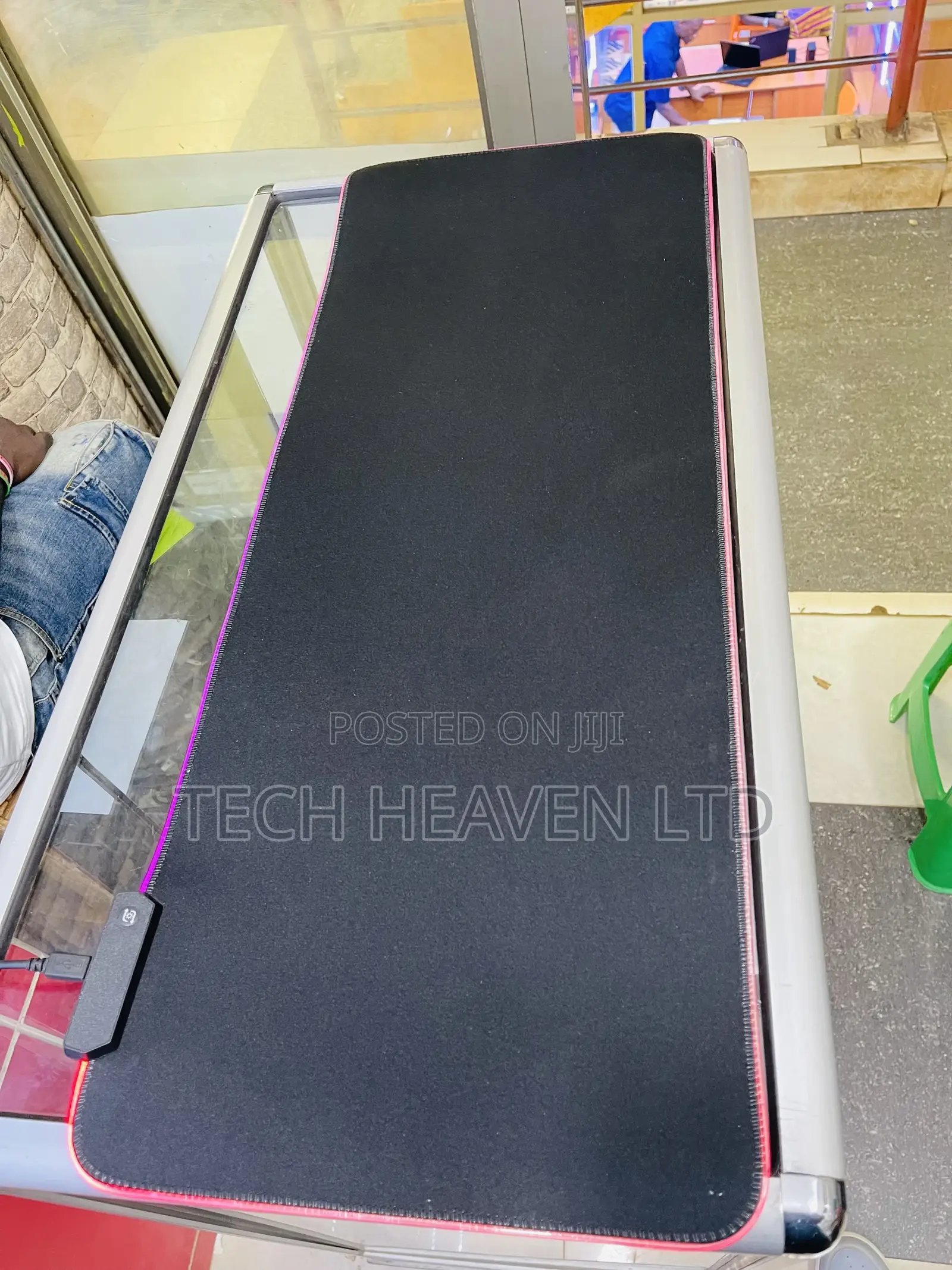 All Black RGB Computer Mouse Pad