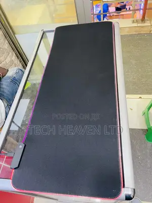 All Black RGB Computer Mouse Pad