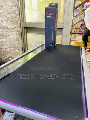All Black RGB Computer Mouse Pad