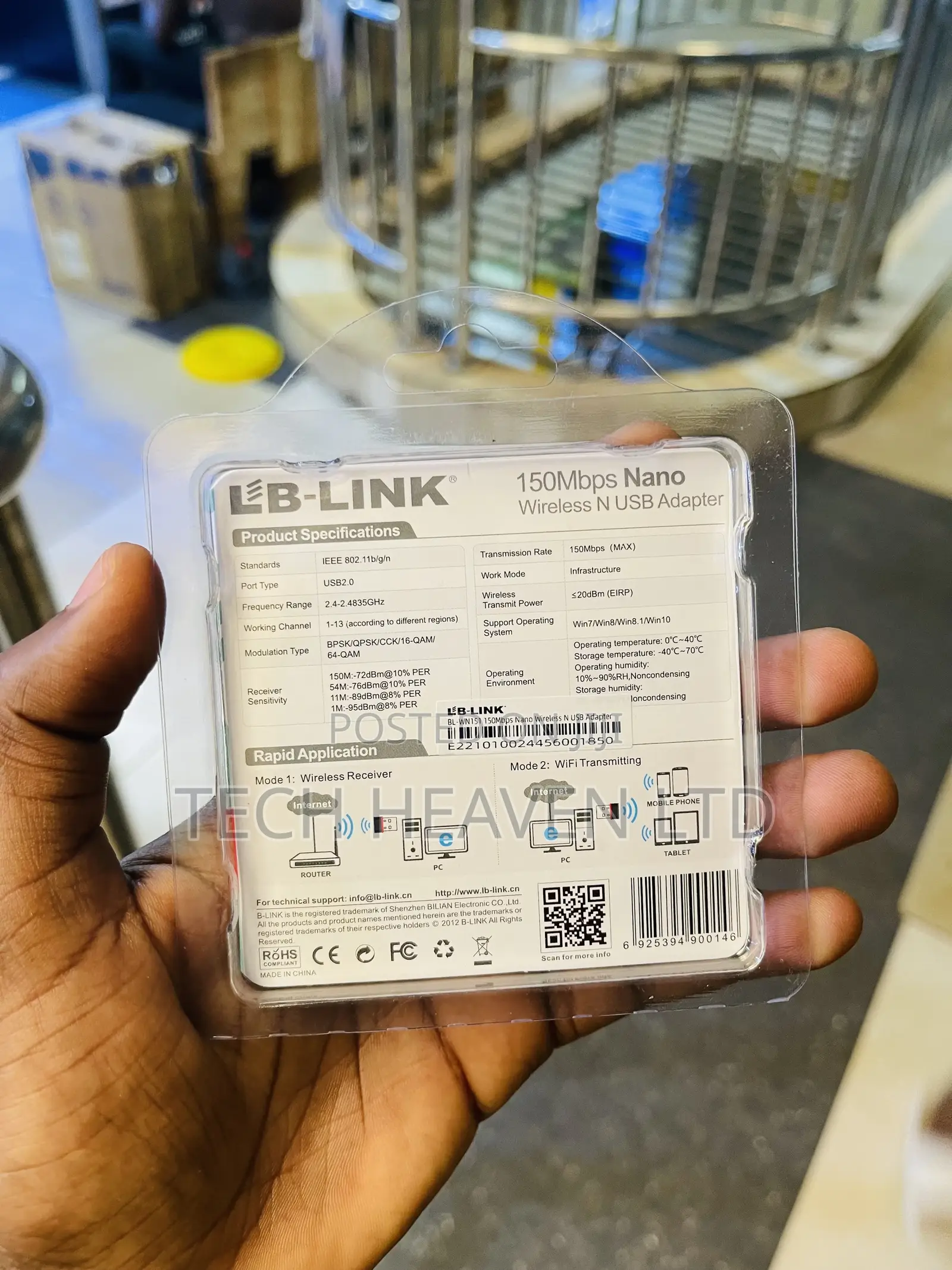 150mbps Nano Wireless N USB Adapter - LB LINK