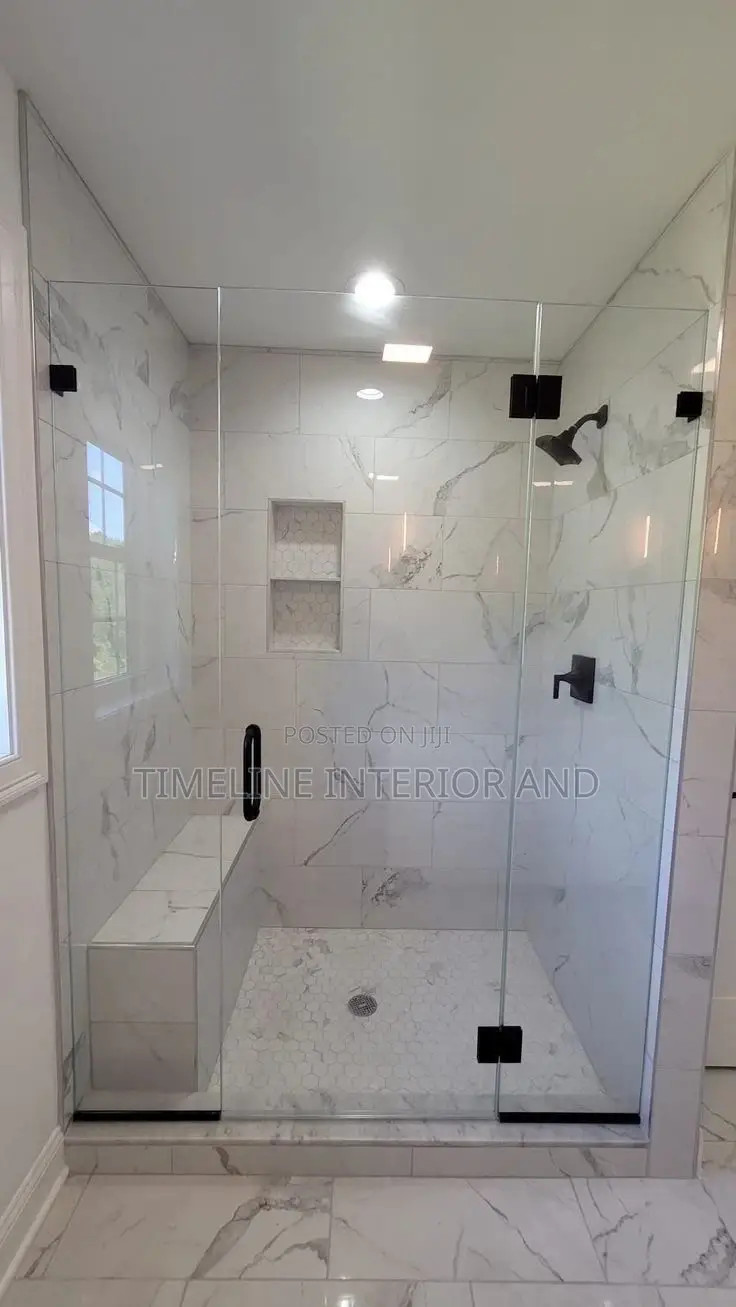 Modern Shower, Glass Cabinets