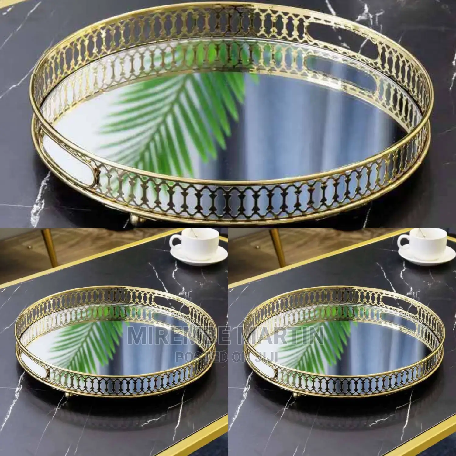 Metallic Round Tray
