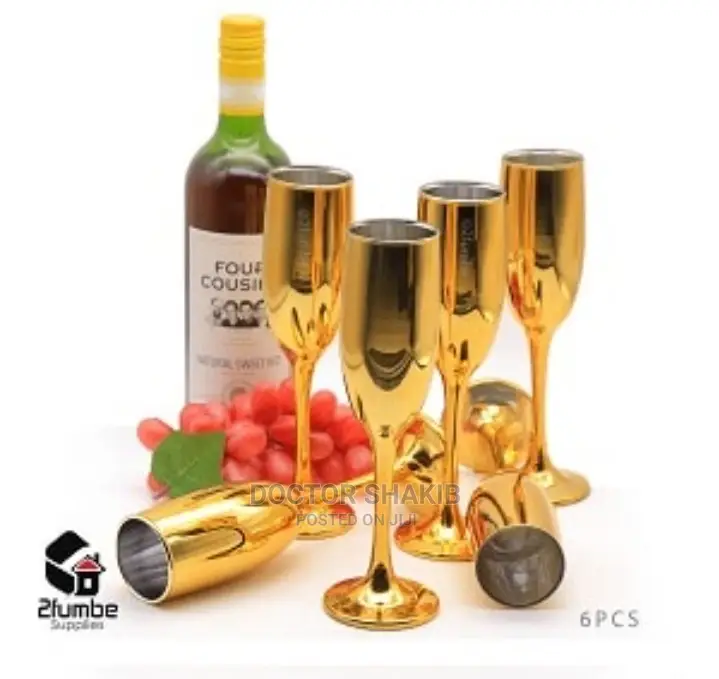 6pcs Golden Glasses
