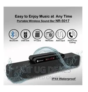 Wireless Speaker NR-5017 Bluetooth Soundbar X-Bass -Grey