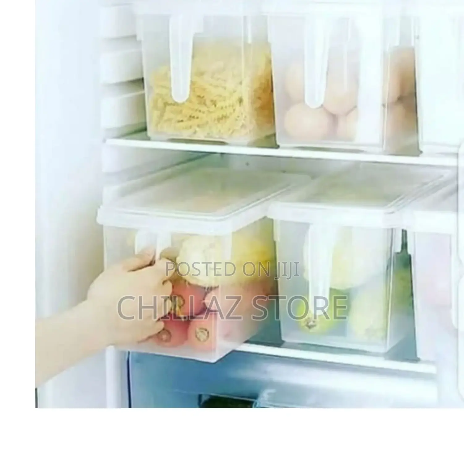 1pc Transparent Sealable Fridge Storage Container.