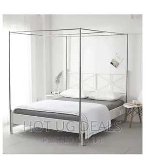 5x6 4 Stand / Pole Mosquito Net - White