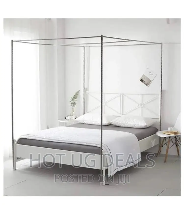 5x6 4 Stand / Pole Mosquito Net - White