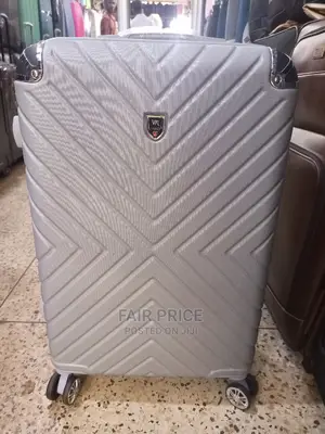 Traveling Plastic Suitcases Medium Size in Gray Color
