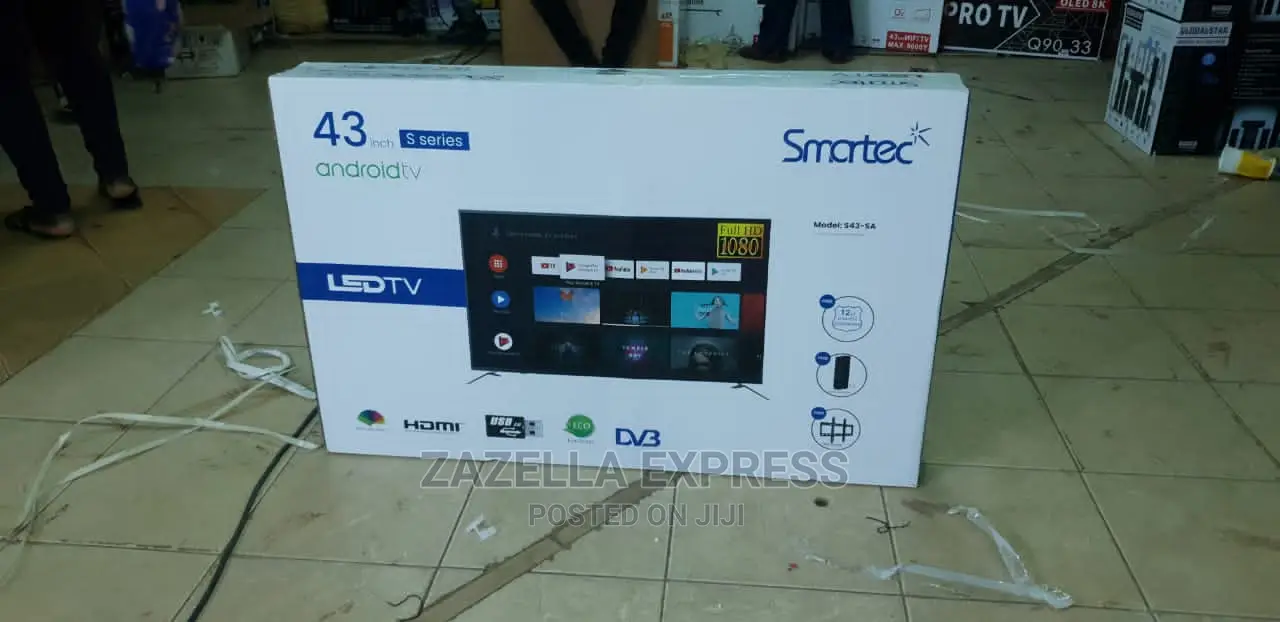Smartec 43′′ Android Smart Tv With Free Wall Brackets