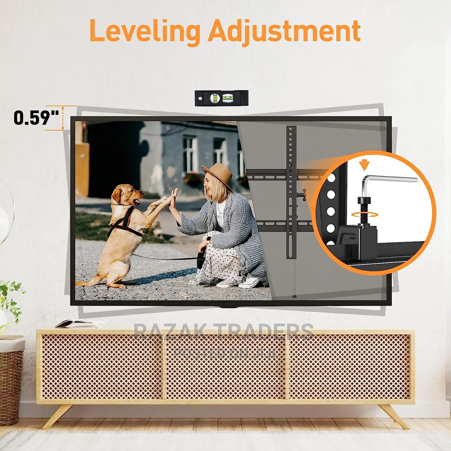 TV Wall Mount Holds Up 42-70 Adjustable Tilt TV Mount