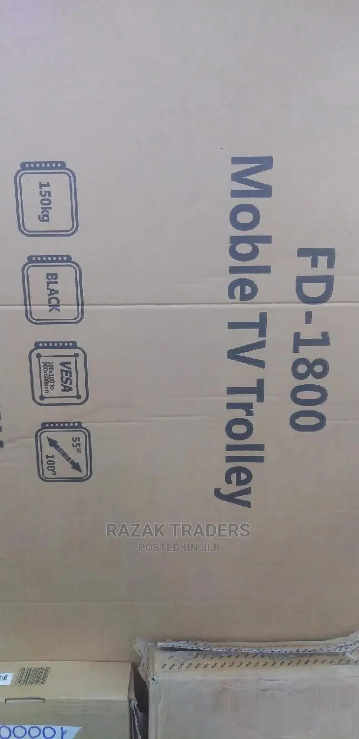Rolling TV Stand Trolley Movable Heavy Duty Mount Up 32-75