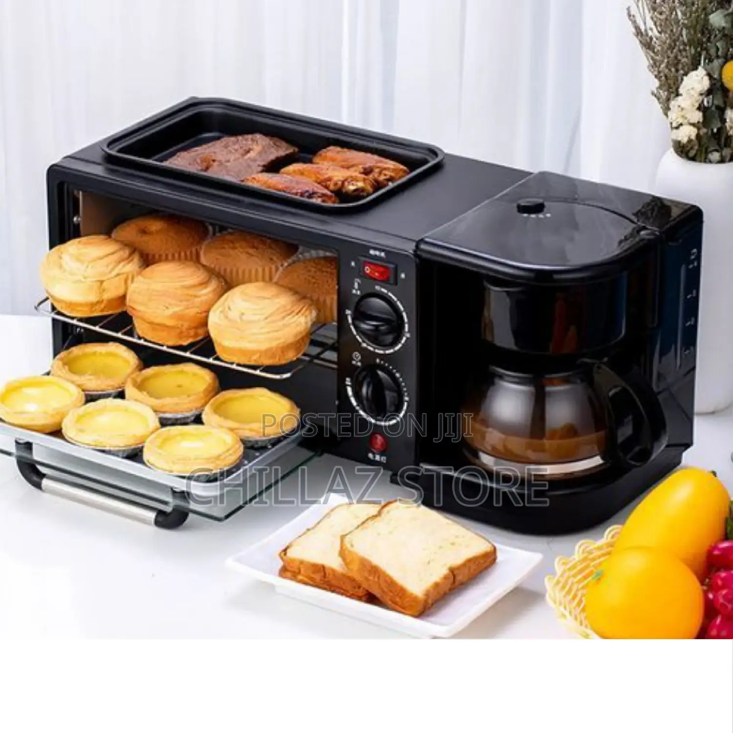 3in1 Breast Fast Maker Machine With Coffee Machine 