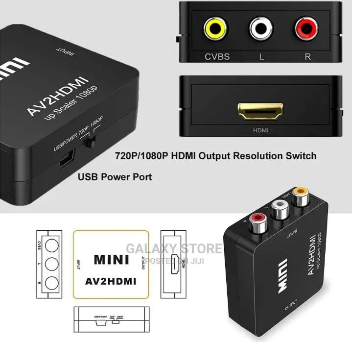 Rca to Hdmi Adapter, Banana to Hdmi Video Converter Adapter