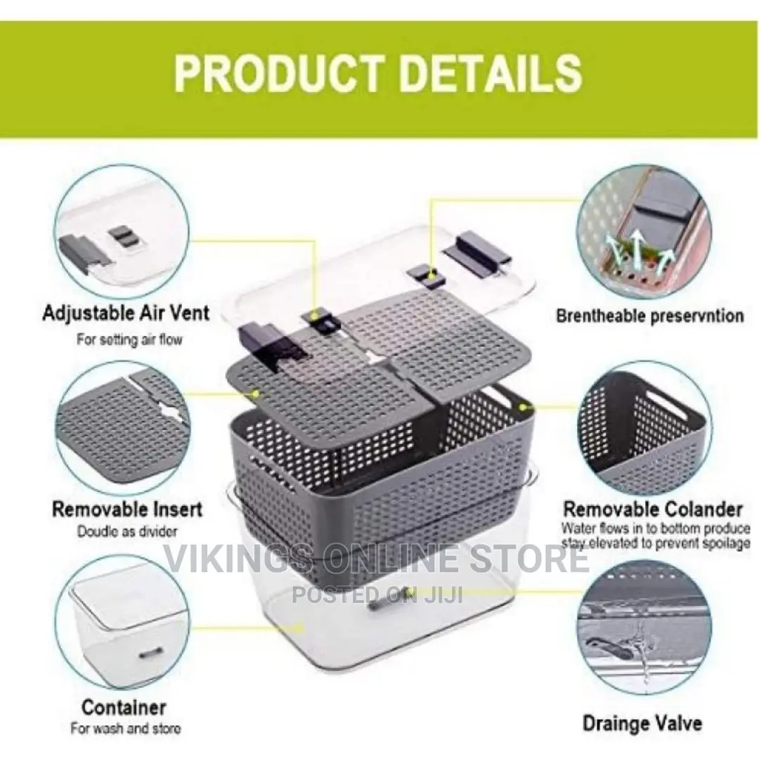 2.72L Refrigerator Organizer Bin Storage Container