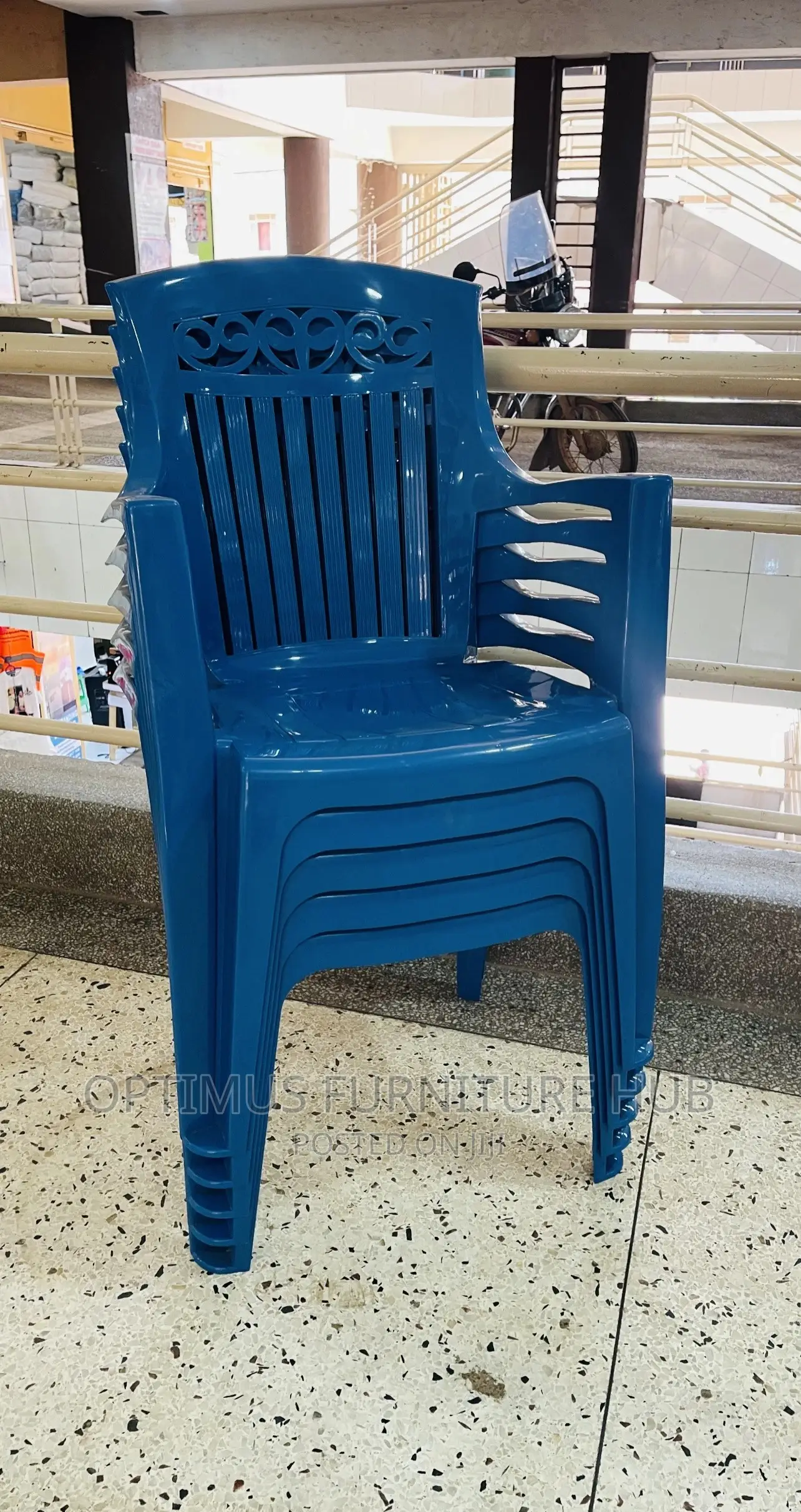 Plastic Chair (Imported, Blue)