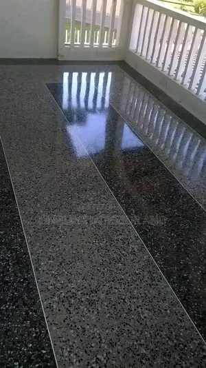 White Polished Terrazzo Flooring