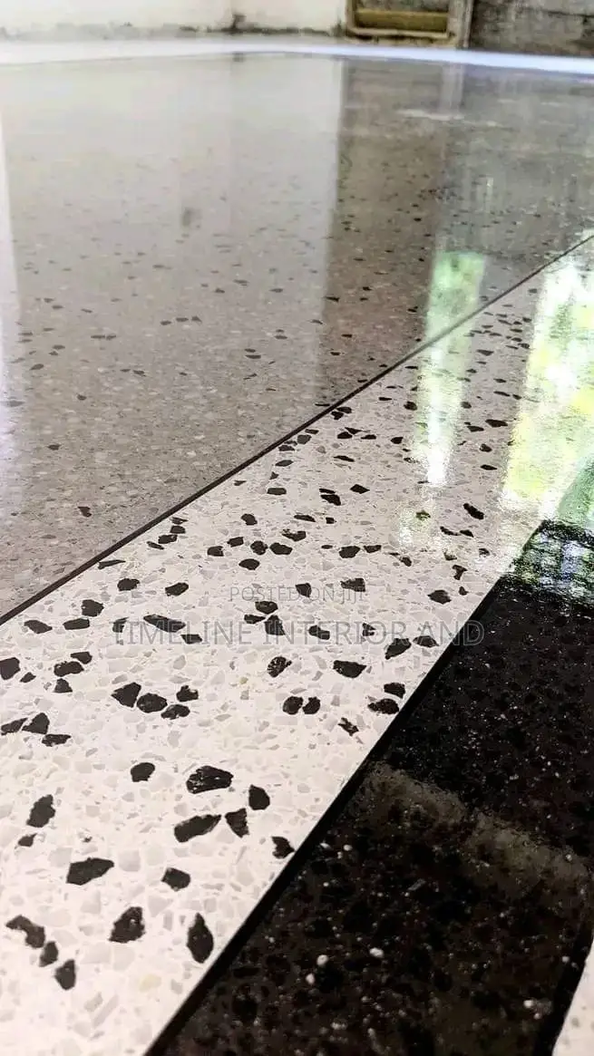 White Polished Terrazzo Flooring