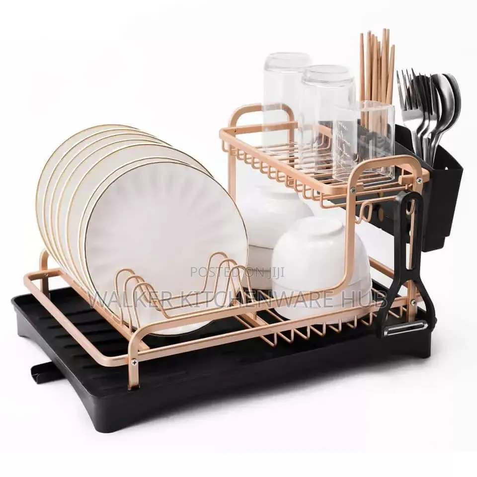 Stainless Aluminium Dish Drying Rack Kitchen Organizer