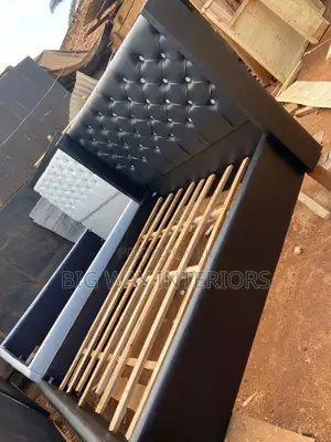 Black Leather Bed 5by6