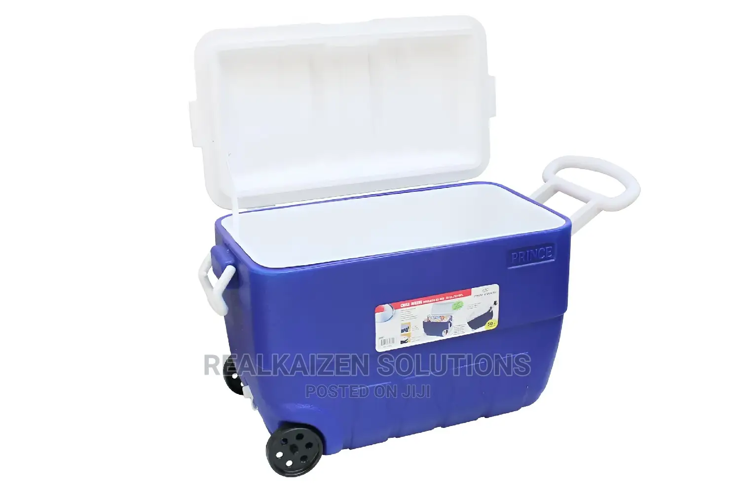 PRINCEWARE 50L Tough Rugged Cooler Box With Wheels Handle