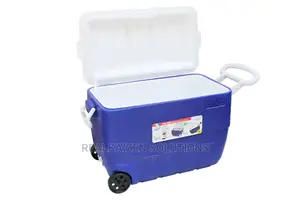 PRINCEWARE 50L Tough Rugged Cooler Box With Wheels Handle