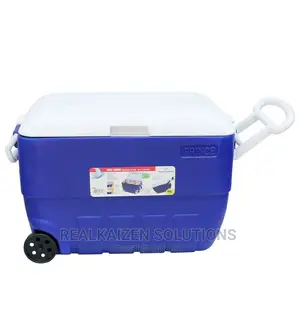 PRINCEWARE 50L Tough Rugged Cooler Box With Wheels Handle