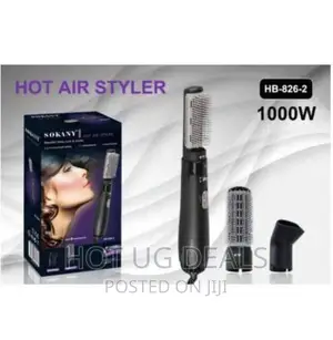 Sokany Hot Air Hair Dryer With Brush - HB-826-2 - Black