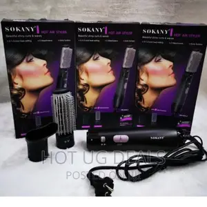 Sokany Hot Air Hair Dryer With Brush - HB-826-2 - Black
