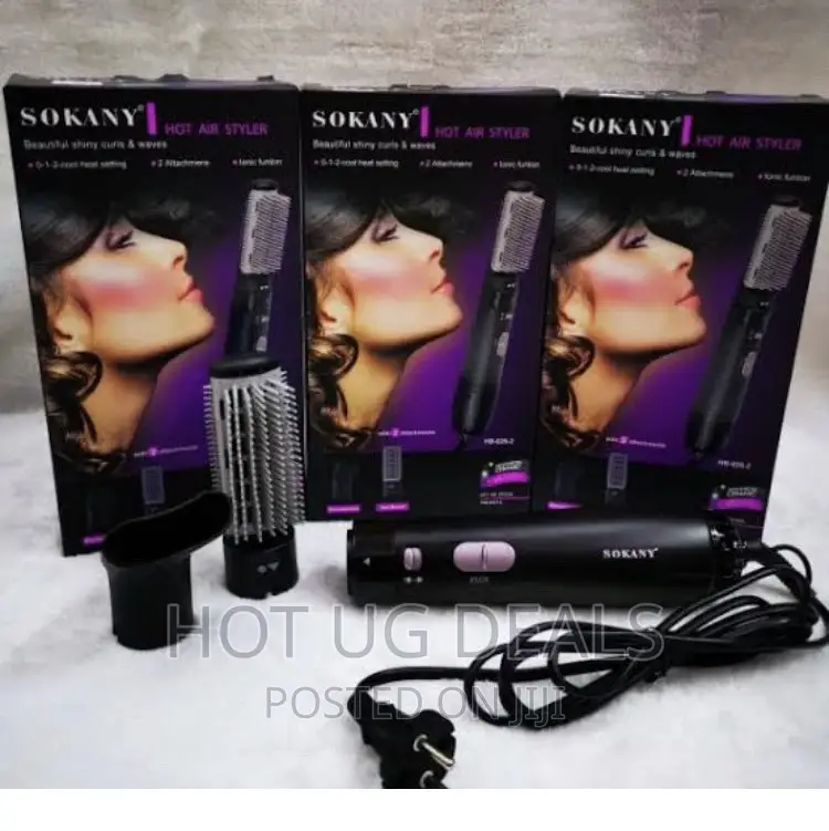Sokany Hot Air Hair Dryer With Brush - HB-826-2 - Black