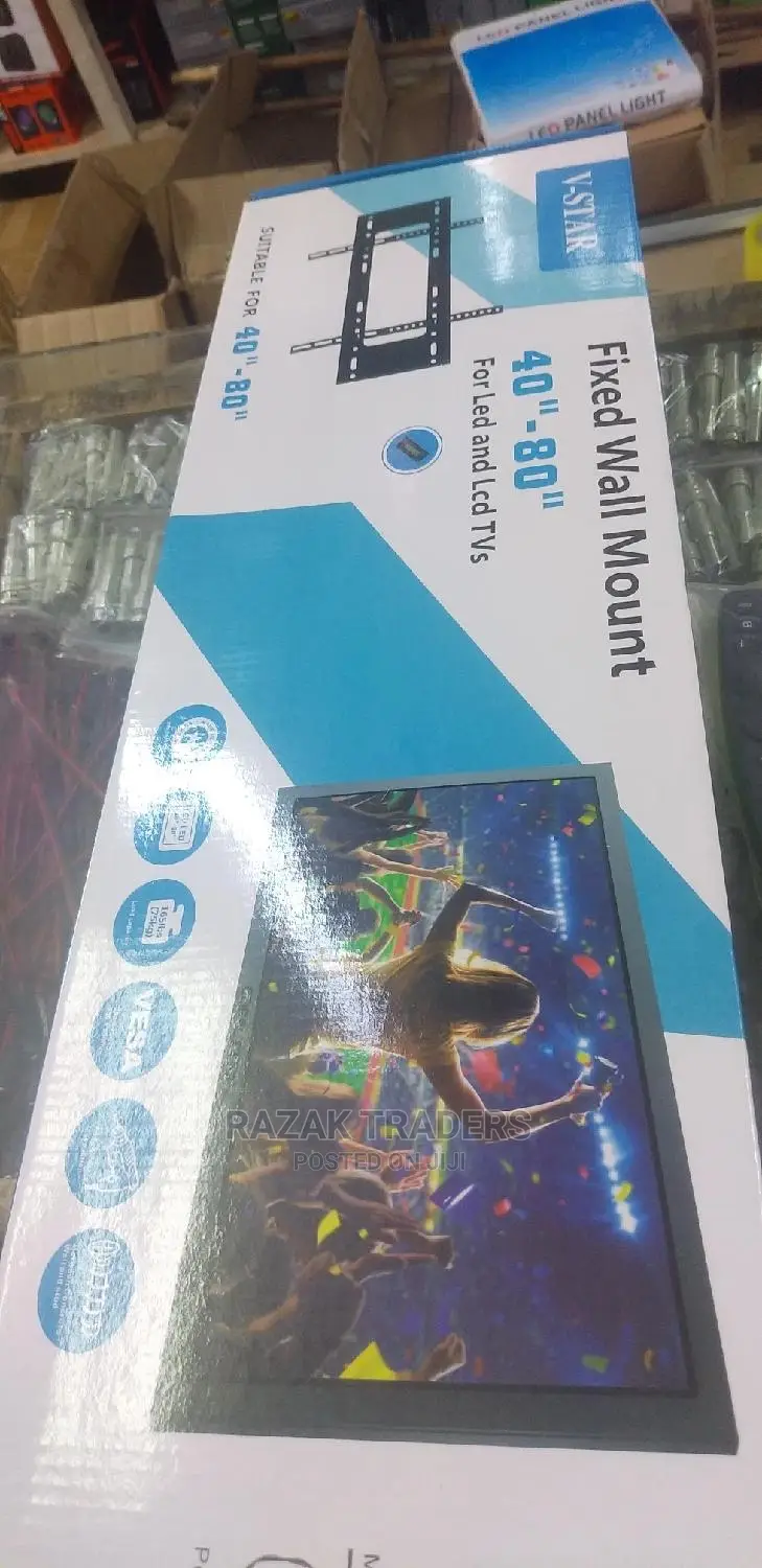 Tv Wall Bracket 40"-80" Led LCD Blue Box Flat Panel