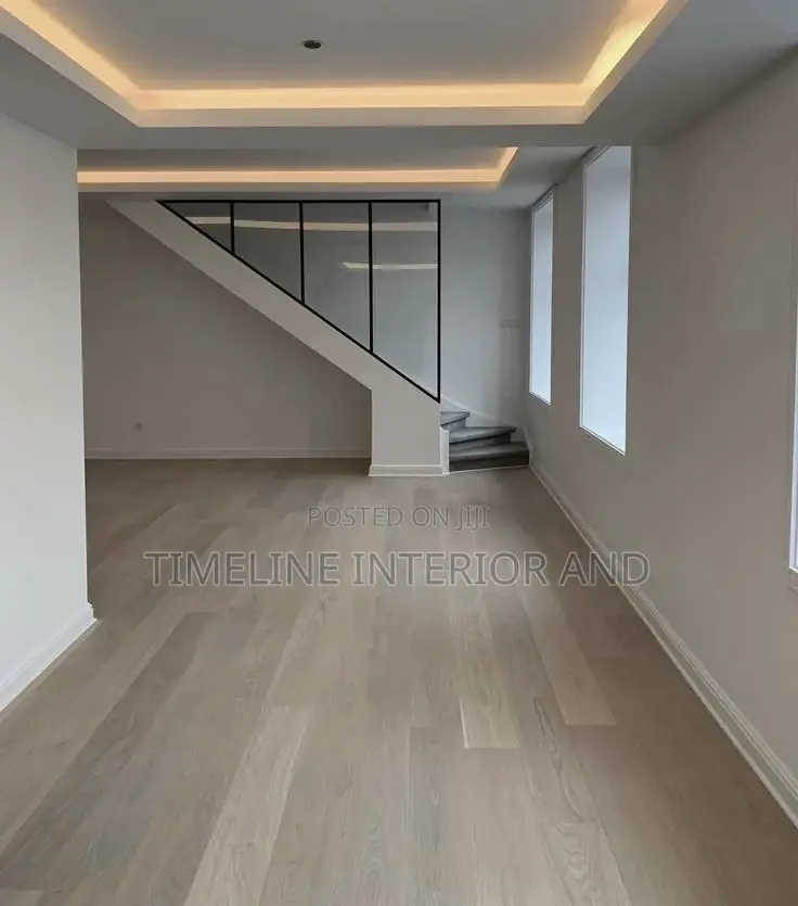 Gypsum Ceiling and Wooden Flooring.