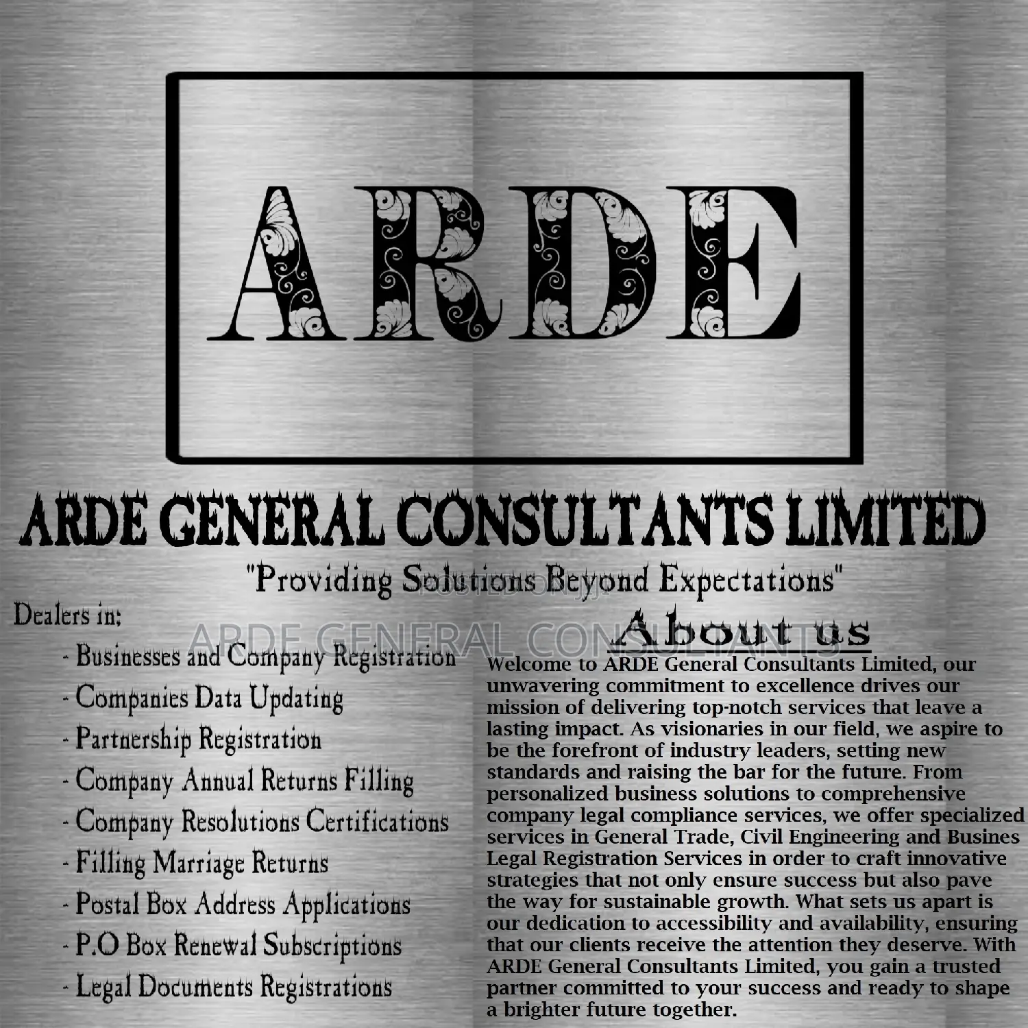 Business Registrations and Consultancy Services