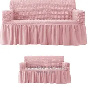 Pink Elastic Sofa Cover