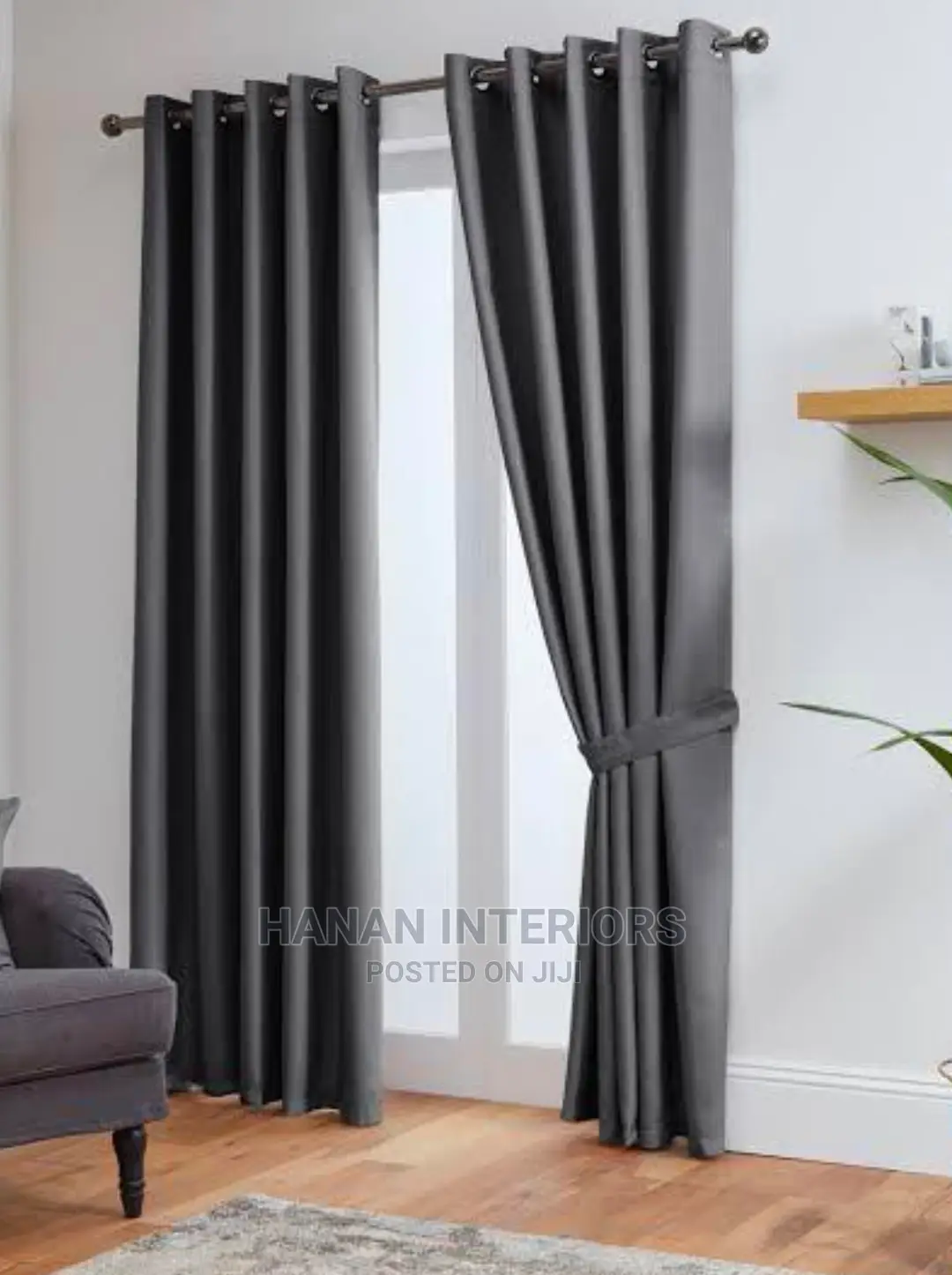 Pair of Gray Curtains