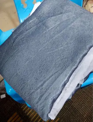 Gray Curtains With a Net
