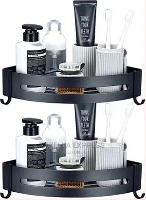 Self-Adhesive Metal Bathroom Kitchen Corner Rack Storage
