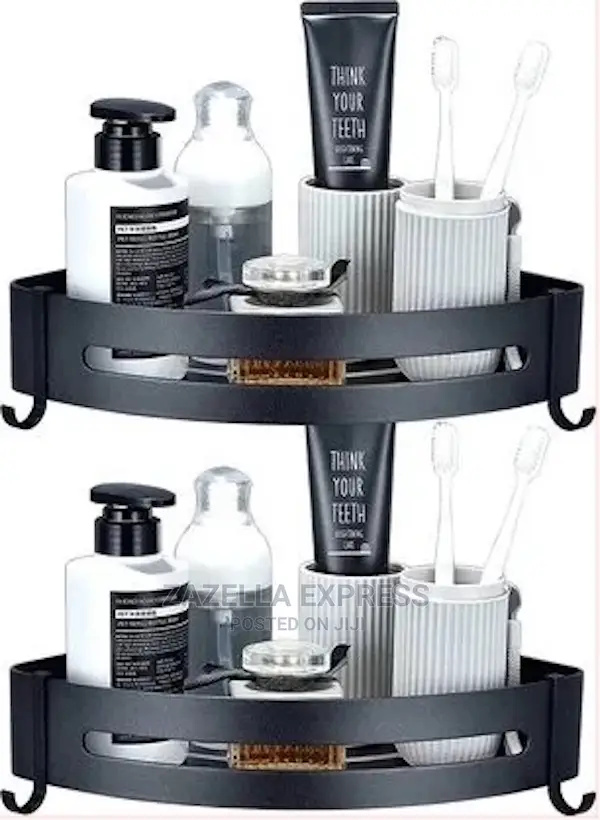 Self-Adhesive Metal Bathroom Kitchen Corner Rack Storage