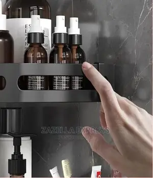 Self-Adhesive Metal Bathroom Kitchen Corner Rack Storage