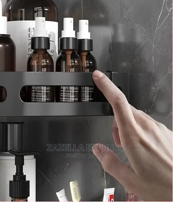 Self-Adhesive Metal Bathroom Kitchen Corner Rack Storage