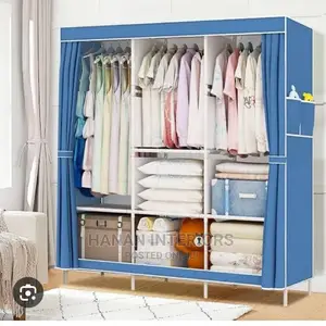 3 Column Wooden Strong Wardrobe