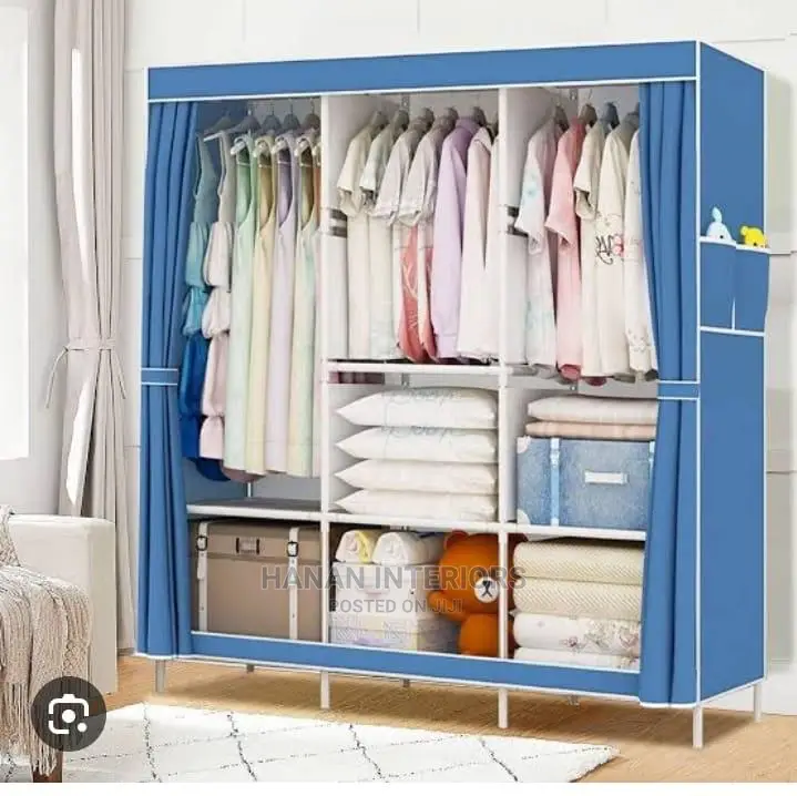 3 Column Wooden Strong Wardrobe