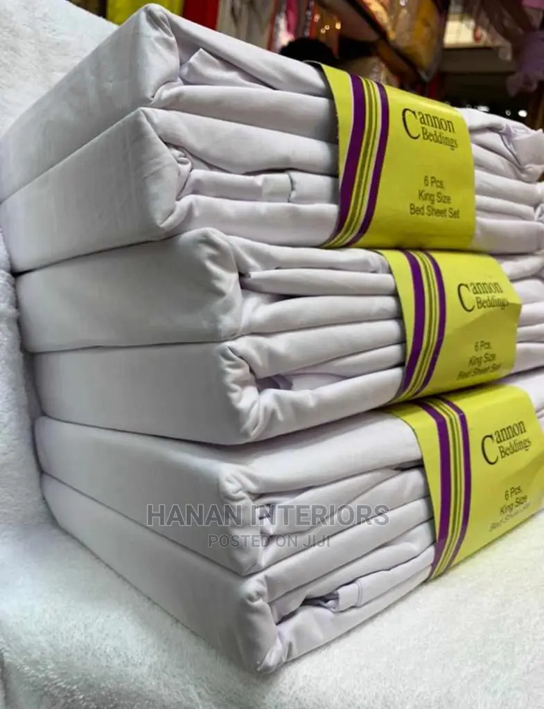6pcs Set White Bedsheets