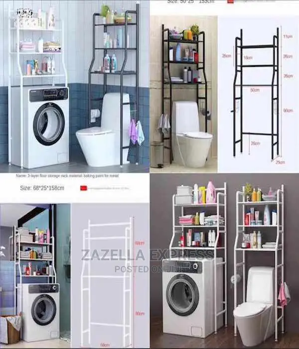Metallic 3 Tier Toilet Rack/Bathroom Rack With Towel Holder