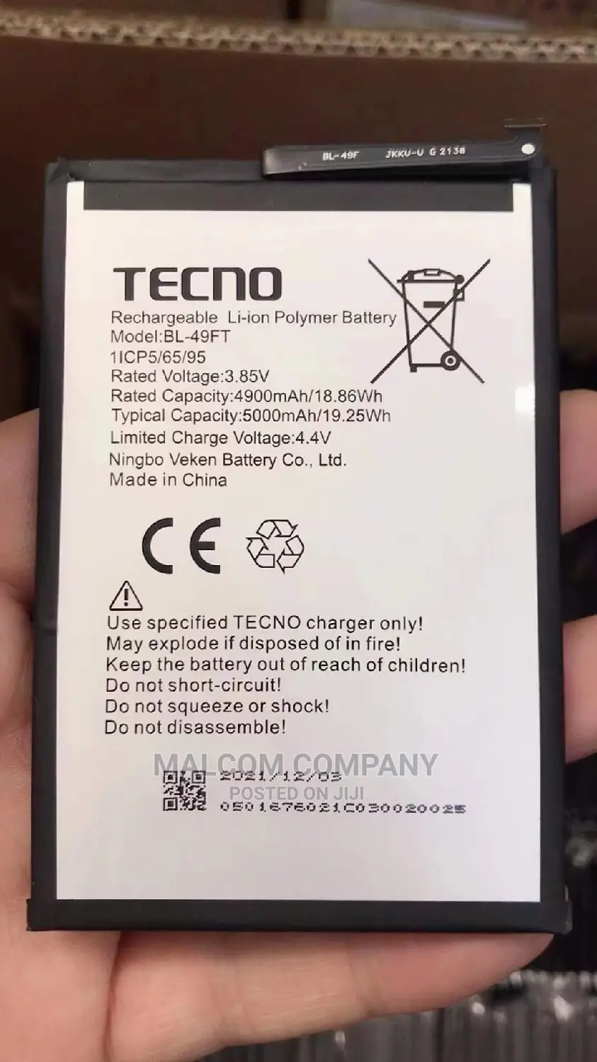 Original Tecno Batteries