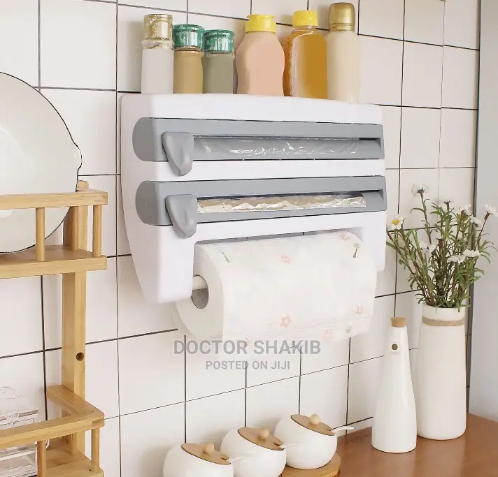 4 in 1 Kitchen Cling Film Holder and Cutter