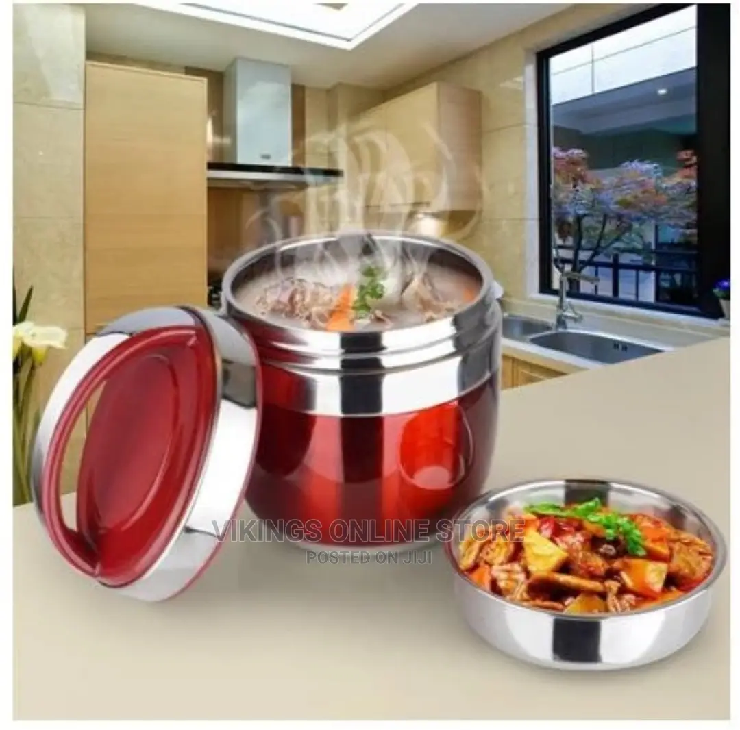 2 Layer Portable Steel Insulated Food Thermal Container